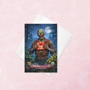 Zombie Lurking for Love Valentine's Day Card