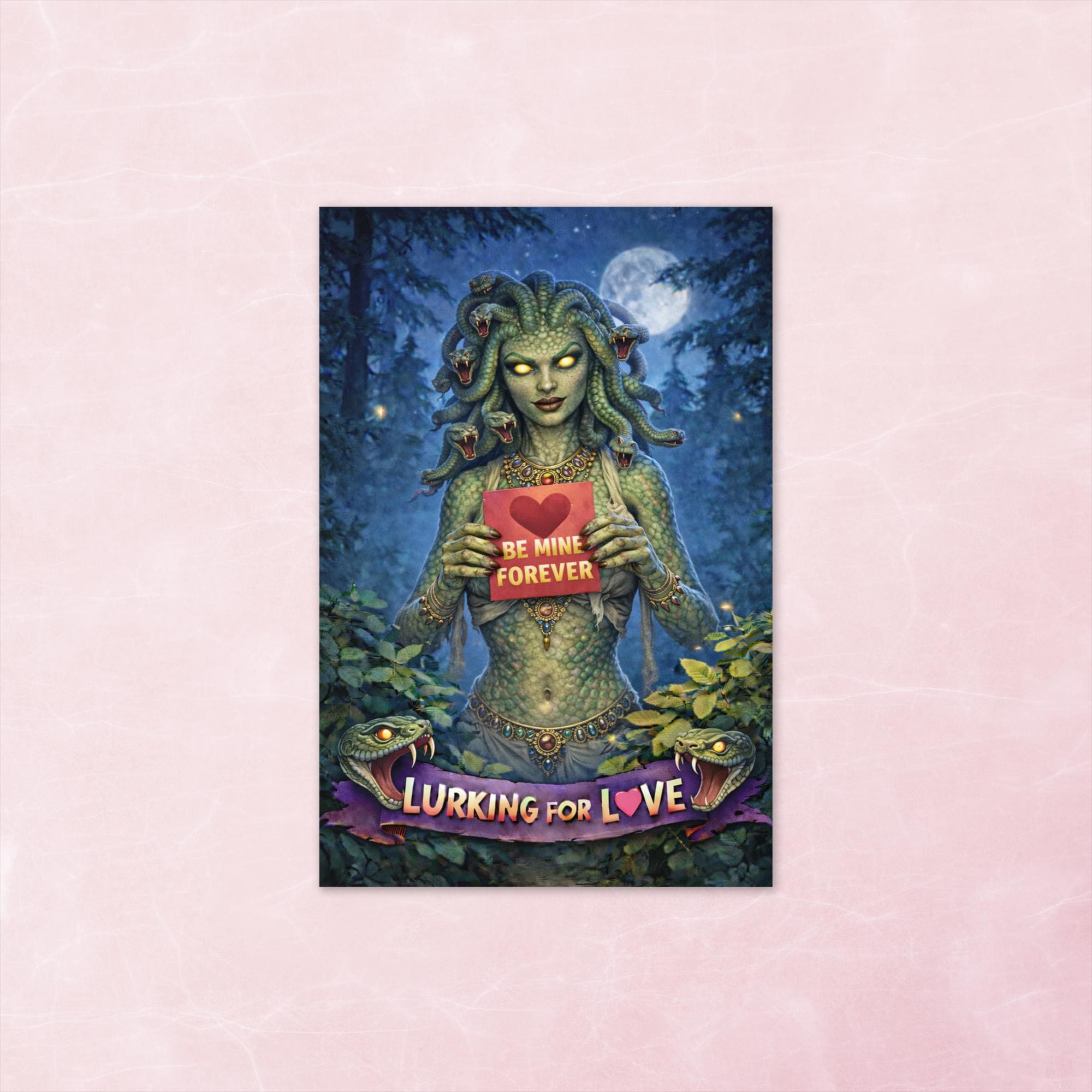 Gorgon Lurking for Love Valentine's Day Card - Image 2