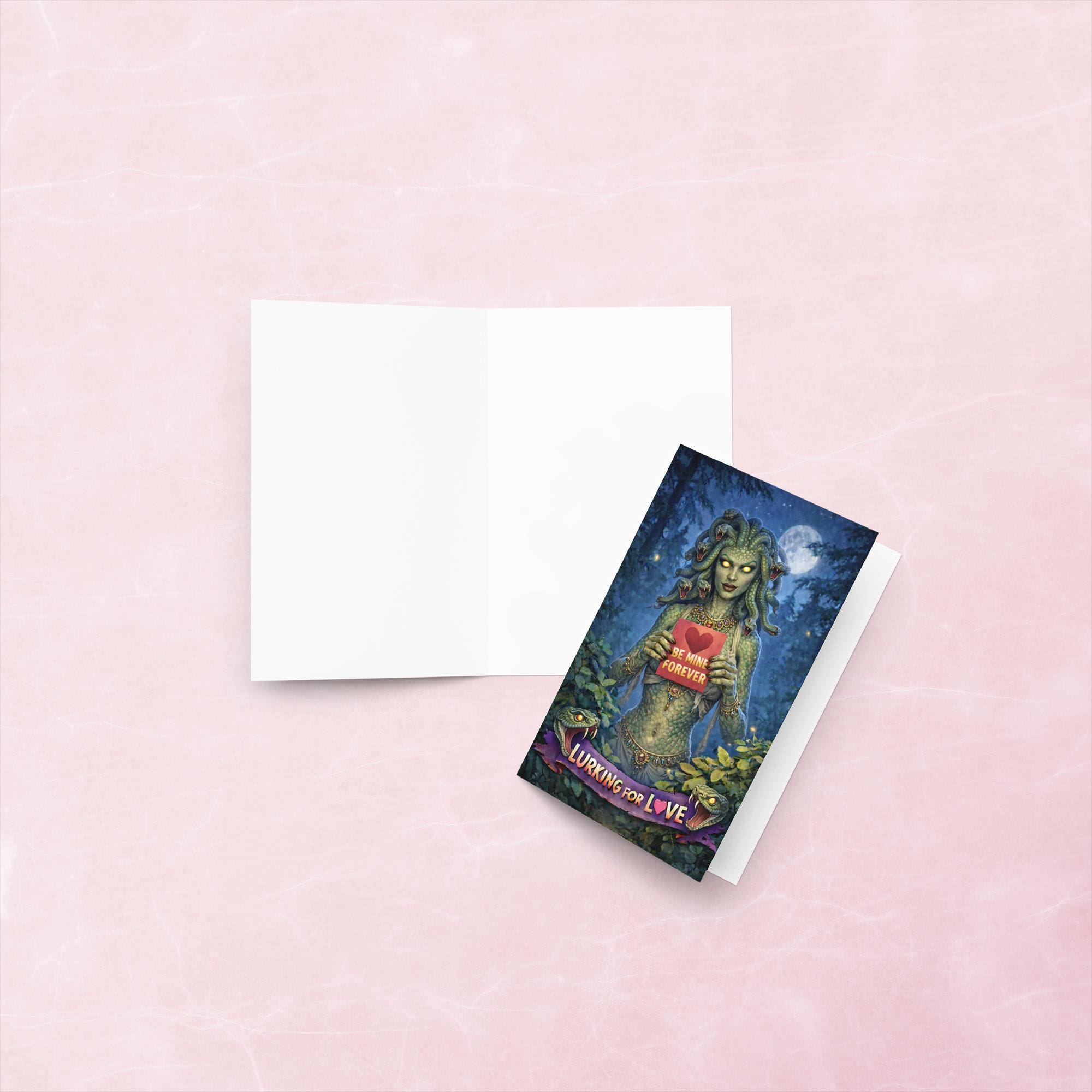 Gorgon Lurking for Love Valentine's Day Card - Image 3