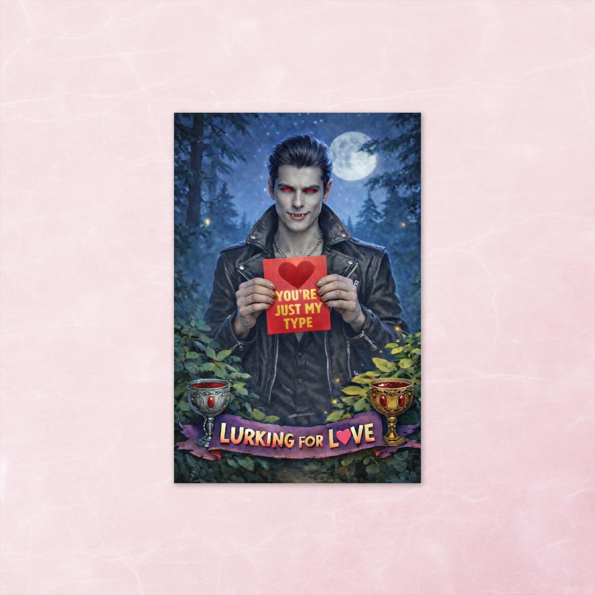 Vampire Lurking for Love Valentine's Day Card - Image 2
