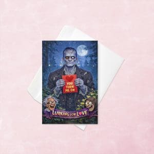 frankenstein's monster with a valentine