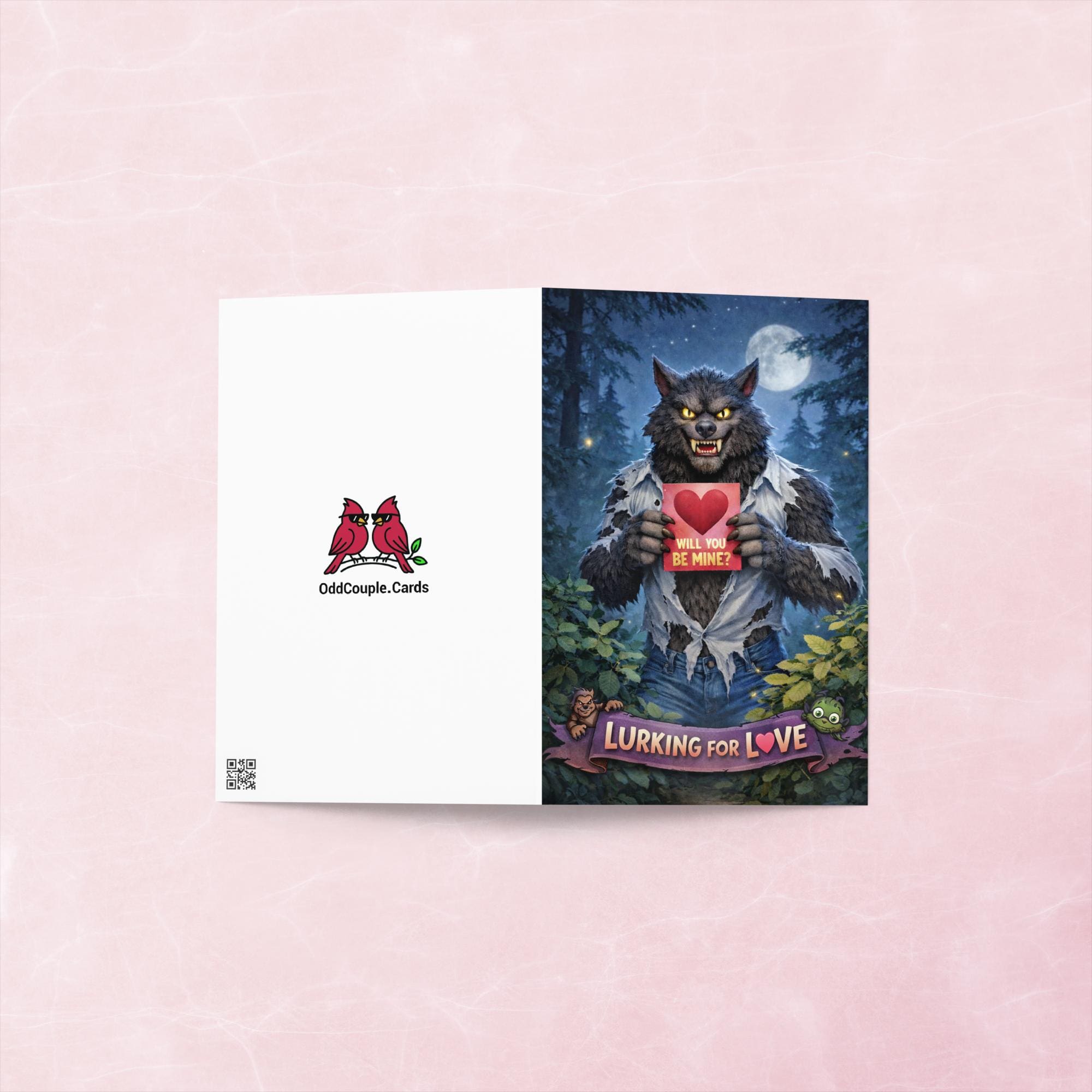 Werewolf Lurking for Love Valentine's Day Card - Image 5