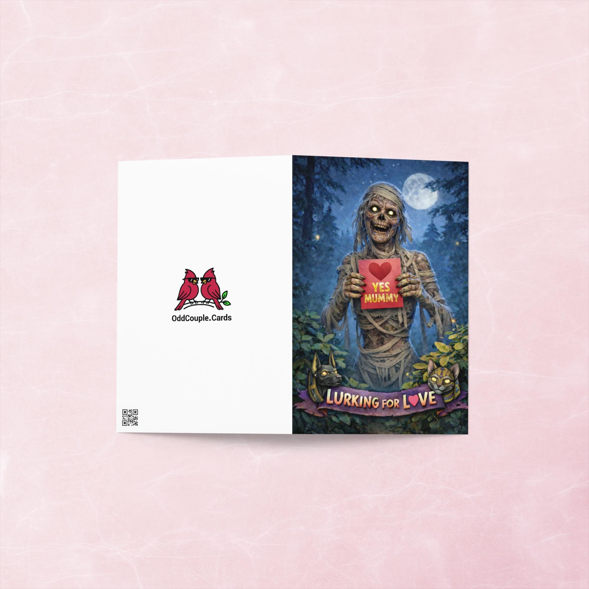 Mummy Lurking for Love Valentine's Day Card - Image 5