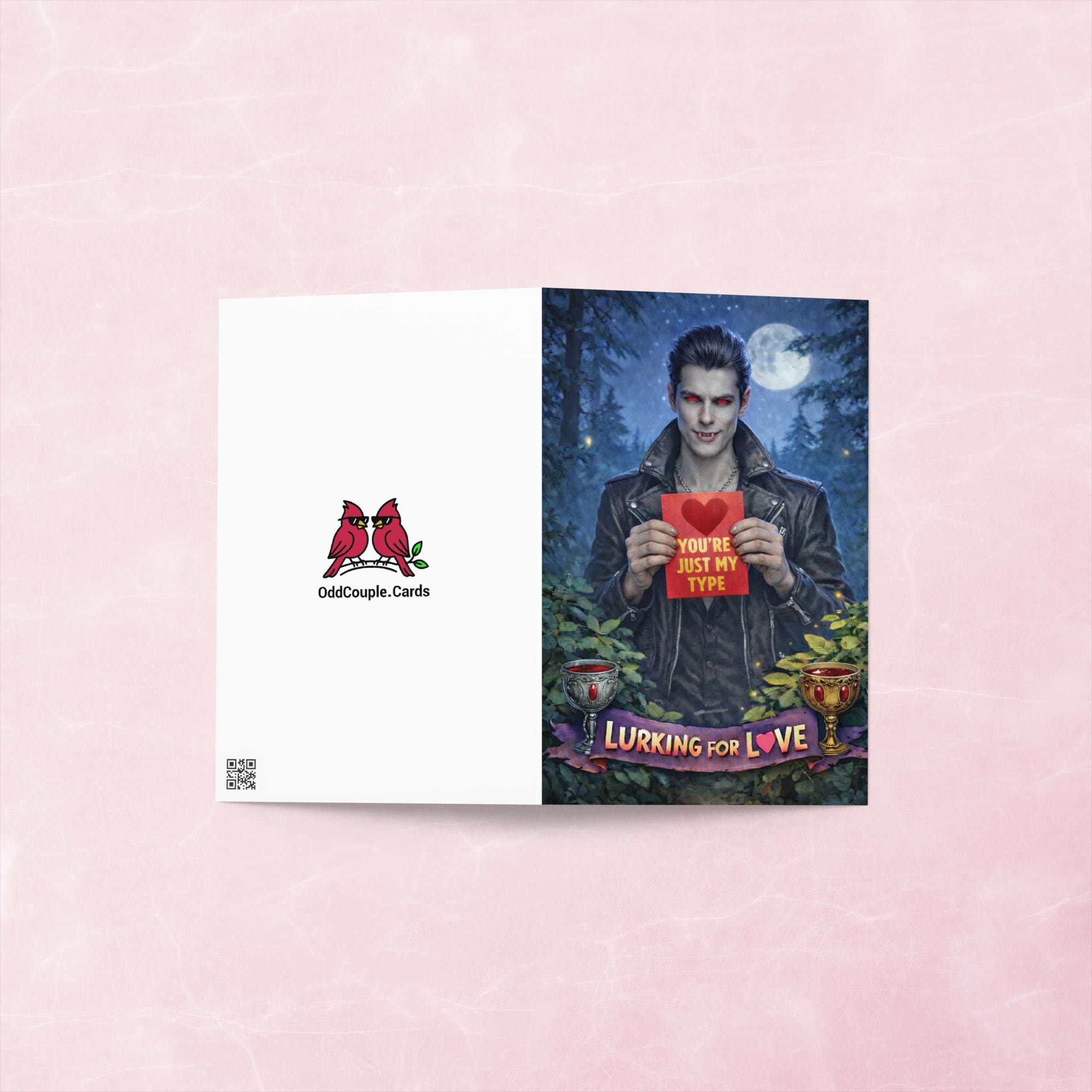 Vampire Lurking for Love Valentine's Day Card - Image 5